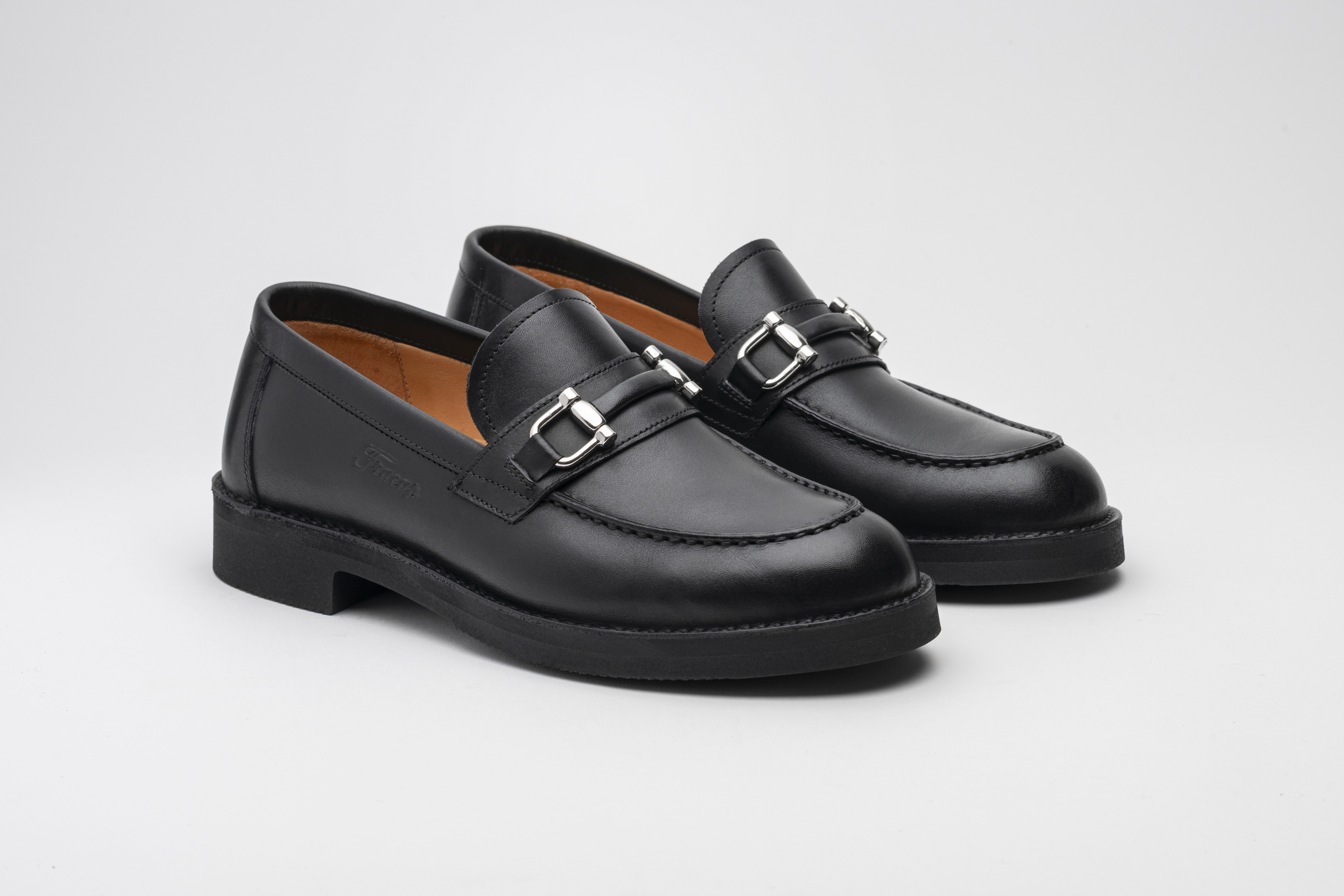 Loafers C732 Black UPPER ~ Black full-grain Calfskin LINING ~ Natural Aniline Calfskin MIDSOLE ~ Black OUTSOLE ~ Black Rubber Vibram ~IDEAL CONSTRUCTION ~