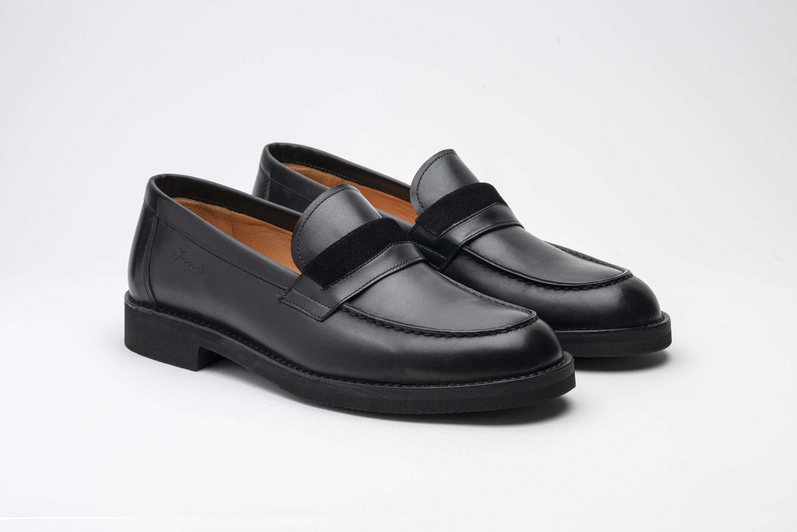 Loafers C731 Black UPPER ~ Black full-grain Calfskin LINING ~ Natural Aniline Calfskin MIDSOLE ~ Black OUTSOLE ~ Black Rubber Vibram ~IDEAL CONSTRUCTION ~